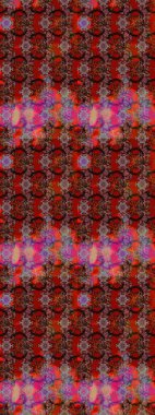 Raster illüstrasyonu. Kahverengi ve kırmızı renklerde güzel bir tekstil. Suluboya çiçekli çiçek deseni.