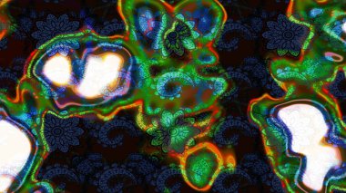 Çiçekli bahar çiçekleri. Moda baskıları için zarif bir şablon. Motley illüstrasyonu. Robot resim. Küçük çiçekte güzel bir desen. Küçük renkli çiçekler..