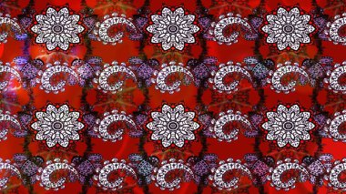 Sevimli çiçek raster deseni. Düz Çiçek Elementleri Tasarımı. Sketch Colour Spring Theme eskiz kalıbı. Kırmızı ve kahverengi renkte çiçekler.