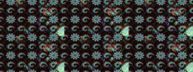 Çiçekli çiçek deseni, suluboya. Küçük çiçekte güzel bir çiçek deseni var. Raster deseni.