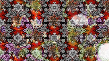 Raster Güzel kumaş deseni. Çiçek arkaplan ile soyut zarafet çizim deseni.