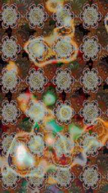 Düz Çiçek Elementleri Tasarımı. Sevimli çiçek raster deseni. Renkli Yaz Temalı eskiz kalıbı. Modaya uygun kumaş deseni.