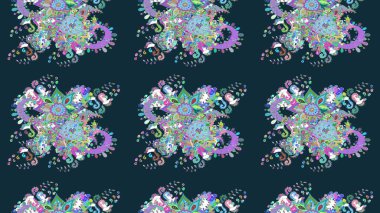 Nazikçe, güzel çiçek arkaplanı. Mavi ve nötr renklerde çiçekler. Raster çiçek desenli ve çiçekli..