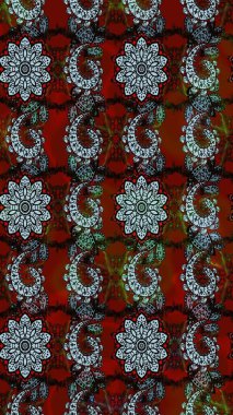 Raster güzel bir çiçek deseni çizmiş. Tatil havası. Bahar mevsimi. Nazik romantik baskı. Kırmızı ve siyah renkte çiçekler.