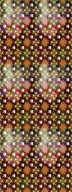 Klasik çiçekler. Yaz çiçekleri teması. El çizimi, soyut ve süslü elementler. Kahverengi ve bej renkler. Suluboya resim taklit Raster illüstrasyonu.