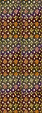 Üst manzara, yumuşak kahverengi ve mor renkli. Manzaralı çiçek deseni. Sevgililer günü ve tebrik kartı konsepti için şık bir davetiye. Çiçek kompozisyonu, el boyası, hassas şablon..