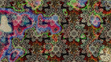 Raster illüstrasyonu. Çizim çiçek deseni duvar kâğıdı olarak kullanılabilir. Gri ve kahverengi renkte çiçekler.