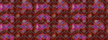 Kahverengi ve kırmızı renkte çiçekli çiçek deseni. Suluboya tarzında kahverengi ve kırmızı renkte çiçekler.