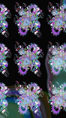 Çiçekli bahar çiçekleri. Motley illüstrasyonu. Robot resim. Küçük renkli çiçekler. Küçük çiçekte güzel bir desen. Moda baskıları için zarif bir şablon.