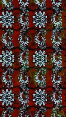 Tatil havası. Bahar mevsimi. Raster güzel bir çiçek deseni çizmiş. Kırmızı ve siyah renkte çiçekler. Nazik romantik baskı.