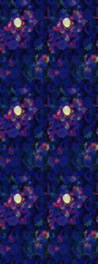 Tomurcukları çiçek olan sevimli bir çiçek deseni. Eski usul. Eskiz geçmişi. Kumaş, tekstil, duvar kağıdı baskısı için. Raster illüstrasyonu. Raster..