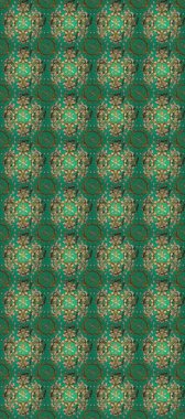 Traditional orient ornament. Seamless classic raster golden pattern. Classic vintage background. Raster illustration. Seamless pattern on pleasant colors with golden elements.