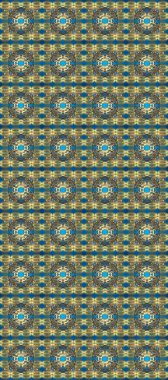 Kusursuz klasik altın desen. Kahverengi, mavi ve nötr renklerde altın desenli altın elementler. Raster geleneksel oryantasyon süsü.