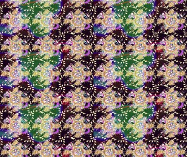 Raster illüstrasyonundaki çiçek desenli çizim. Suluboya stilinde bej renkte çiçekler.