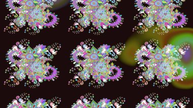 Yapraklı çizim şekli. Davetiye ve kartpostal tasarımı için dekoratif çiçek unsurları. Poster ya da kapak için arka plan. Tekstil için figür. Sevimli zarif çiçekler Raster illüstrasyonu.