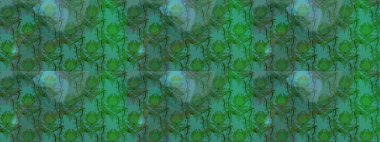 Yumuşak, bahar çiçekli arka plan. Yeşil ve mavi renkte çiçekler. Raster çiçek desenli ve çiçekli..