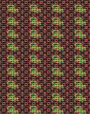 Siyah ve kahverengi renkte çiçekler. Küçük çiçekte sevimli çiçek deseni var..