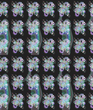 Gri ve nötr renkler üzerine çiçek desenli çizimler, el yapımı papatyalar, papatyalar. Tekrar eden çiçek arkaplanı, zarif gri ve nötr çiçek duvar kağıdı.