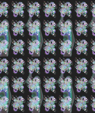 Gri ve nötr renkler üzerine çiçek desenli çizimler, el yapımı papatyalar, papatyalar. Tekrar eden çiçek arkaplanı, zarif gri ve nötr çiçek duvar kağıdı.