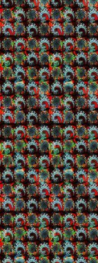 Eskiz tarzı siyah ve kahverengi renkler. Şirin karalamalı çiçek desenli çizim. Raster illüstrasyonu. El yapımı çiçek ve bitki koleksiyonu. Raster illüstrasyonu.