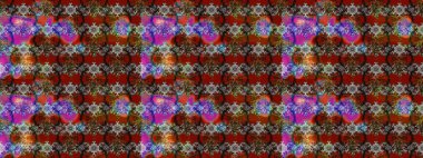 Raster çiçek izi. Klasik taslak çizimi. Çiçeksel kahverengi ve gri çizim deseni.