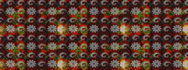 Düz Çiçek Elementleri Tasarımı. Gri ve kırmızı renkte çiçekler. Sketch Colour Spring Theme eskiz kalıbı. Sevimli çiçek raster deseni.