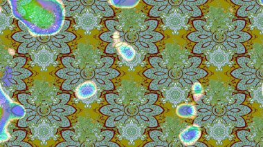 Raster illüstrasyonu. Robot resim. Küçük çiçekte sevimli çiçek deseni var..