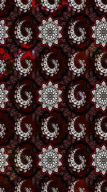 Siyah ve kahverengi renkte çiçekler. Nazikçe, güzel çiçek arkaplanı. Raster çiçek desenli ve çiçekli..