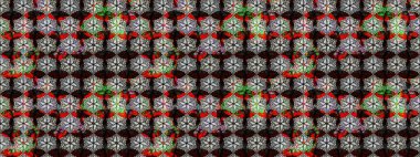 Düz Çiçek Elementleri Tasarımı. Çiçeksel fantezi tasarımı ve parlak bir arka plan çizimi. Renkli Bahar Teması çizim şablonu.