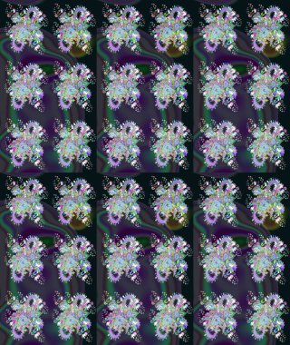 Raster çiçekli arka plan. Düz Çiçek Elementleri Tasarımı. Güzel kumaş deseni. Yazdır. Renkli Yaz Temalı eskiz kalıbı. Güzel çizim şekli..