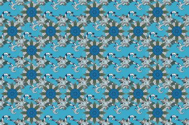 Nazik, narin çiçek arkaplanı. Çiçekli karalama şeklinde Raster çiçek deseni. Hoş renklerde çiçekler.