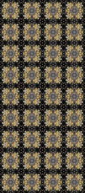 Gri, kahverengi ve bej renklerde altın elementlerle kusursuz desen. Klasik klasik klasik arka plan. Geleneksel oryantasyon süsü. Klasik raster altın pürüzsüz desen.