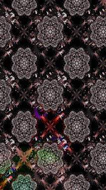 Yumuşak, bahar çiçekli arka plan. Çiçekli karalama şeklinde Raster çiçek deseni. Siyah renkte çiçekler.