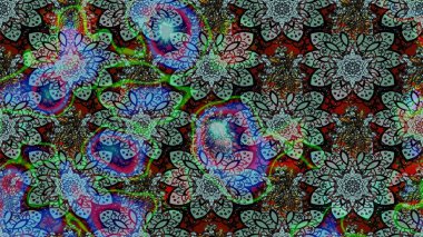 Motley illüstrasyonu. Çiçekli bahar çiçekleri. Küçük renkli çiçekler. Moda baskıları için zarif bir şablon. Küçük çiçekte şirin desenler.