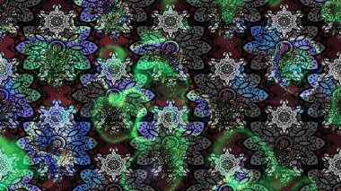 Çiçekli karalama şeklinde Raster çiçek deseni. Gri ve siyah renkli çiçekler. Nazik, narin çiçek arkaplanı.