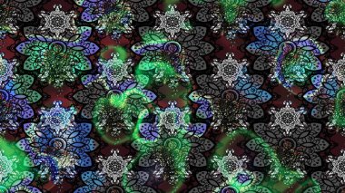 Çiçekli karalama şeklinde Raster çiçek deseni. Gri ve siyah renkli çiçekler. Nazik, narin çiçek arkaplanı.