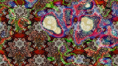 Anti-stres için soyut örnek sayfası. Raster illüstrasyonu. Kahverengi ve bej renklerde.