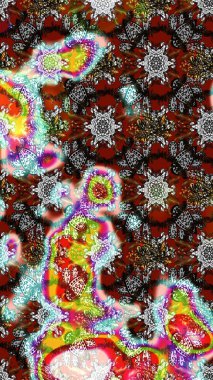 Gri ve kahverengi renkli çiçekler. Çiçekli karalama şeklinde Raster çiçek deseni. Nazik, sevimli çiçek arkaplanı..