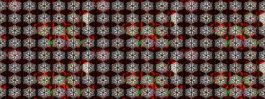 Şekil verilmiş çiçeklerle eskiz deseni. Çiçek deseni duvar kağıdı, desen dolguları ve web sayfası arka planı için kullanılabilir. Süslü zentangle çizim dokusu, soyut çiçeklerle süslenmiş..