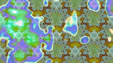 Moda baskıları için zarif bir şablon. Modern çiçek arkaplanı. Halk tarzı. Parlak renkli çiçekleri ve yeşil ve mavi renkte yaprakları olan muhteşem bir çiçek deseni..