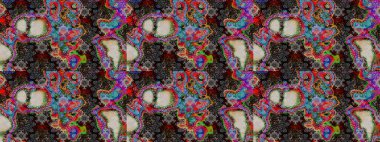 Raster illüstrasyonu. Robot resim. Küçük çiçekte sevimli çiçek deseni var..