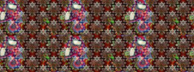 Güzel suluboya yaz çiçekleri deseni..