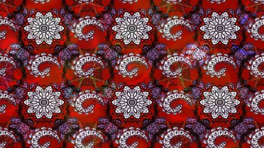 Raster hisseleri. Çiçekler kırmızı ve kahverengi üzerine. Suluboya, elle çizilmiş. Taslak arkaplan deseni.