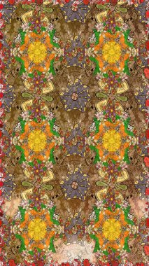 Flower eskiz arka planı. Şatafatlı bahar bahçesi dokusu. Çiçek deseni. Raster illüstrasyonu.