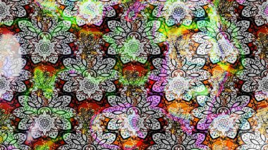 Hediye ambalaj kağıdı, tebrik kartları, posterler ve pankart tasarımı. Raster düz çiçek çizim deseni. Gri ve nötr renkte çiçekler.