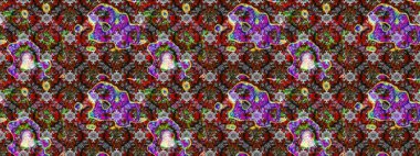 Raster illüstrasyonu. Gri ve kahverengi renkli güzel bir tekstil. Suluboya çiçekli çiçek deseni.