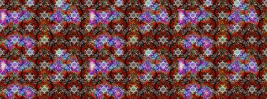 Çiçek deseni. Düz Çiçek Elementleri Tasarımı. Chichi 'nin kumaş kalıbını çiz. Renkli Bahar Teması eskiz kalıbı. Raster illüstrasyonu.