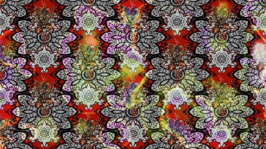 Motley illüstrasyonu. Küçük çiçekte güzel bir desen. Moda baskıları için zarif bir şablon. Küçük renkli çiçekler. Çiçekli bahar çiçekleri.