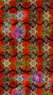 Raster illüstrasyonu. Tekstil veya kitap kapakları, imalat, duvar kağıtları, baskı, hediye paketi ve yapıştırma kitabı için çiçek eskizi geçmişi. Küçük ölçekli çiçeklerdeki basit sevimli desen.