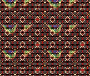 Siyah ve kırmızı renkte çiçekler. Sevimli çiçek raster deseni. Düz Çiçek Elementleri Tasarımı. Renkli Yaz Teması çizim şablonu.